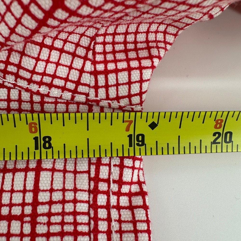 Burberry London Red White Grid Trench Coat Double Breasted Belted Cotton Jacket - Picture 9 of 12